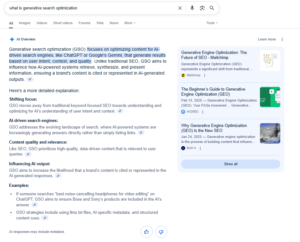 SEO in 2025: A Guide to SEO, AEO, and GEO in the Age of AI Search SEO in 2025 is all about focusing on optimizing content for generative AI search results