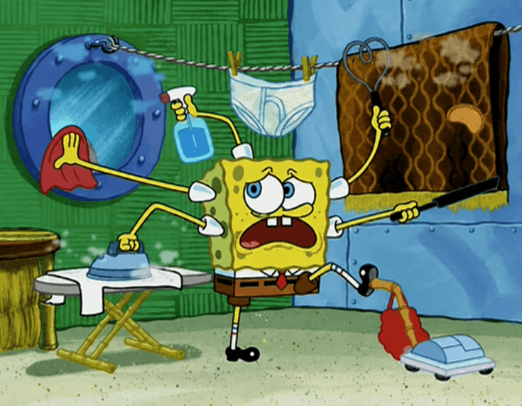 sponge bob cleaning 1